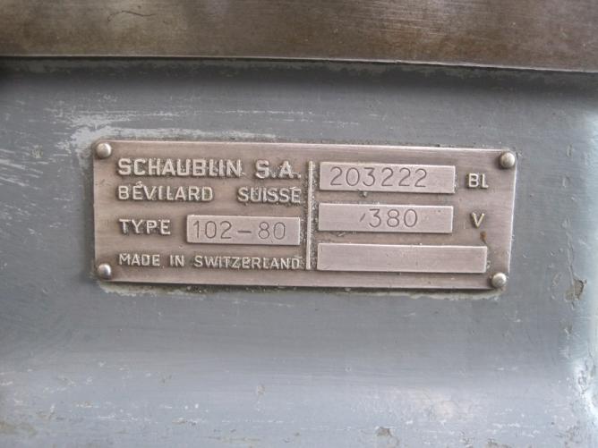 SCHAUBLIN 102 - 80 TR